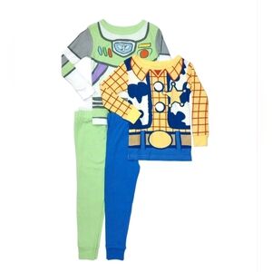 Disney Toy Story Buzz Lightyear & Woody Long-Sleeved Toddler Pajama Sets NWT